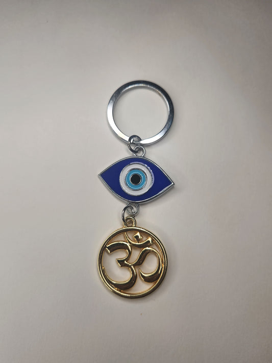 Evil Eye Key Chain ( Gold pendant)